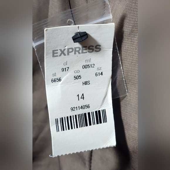 Express Taupe High Waist Shorts with Sash-Size 14 - Picture 11 of 12